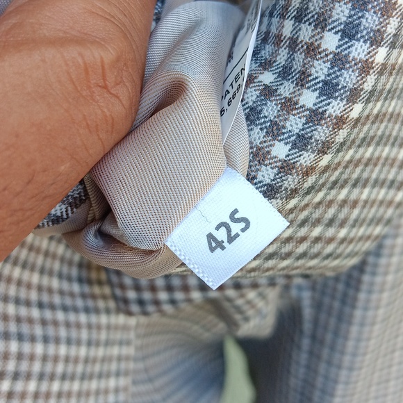 HART SCHAFFNER MARX for NATHAN'S (LAKELAND) MEN'S LUXURY CHEK/PLAID BLA ZER (US) - Picture 17 of 17